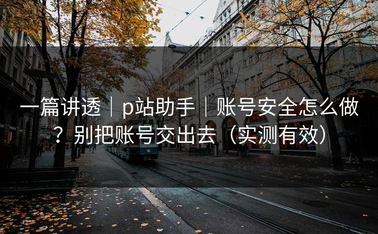 一篇讲透｜p站助手｜账号安全怎么做？别把账号交出去（实测有效）