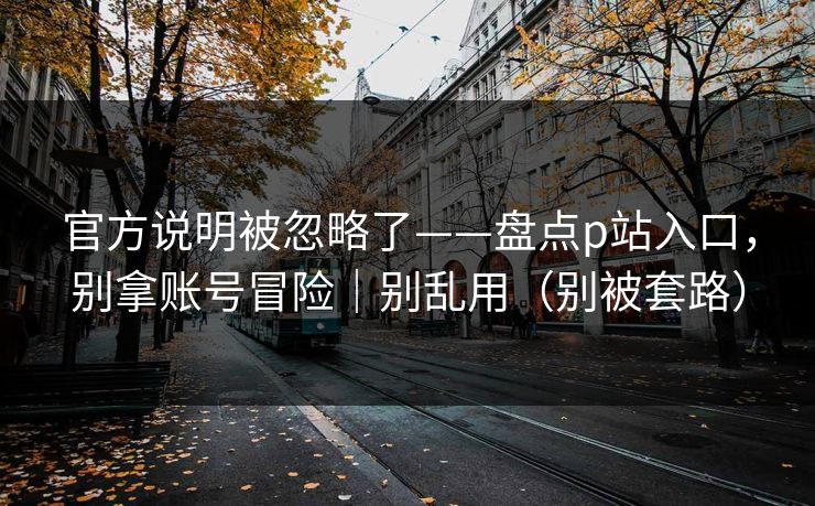 官方说明被忽略了——盘点p站入口，别拿账号冒险｜别乱用（别被套路）