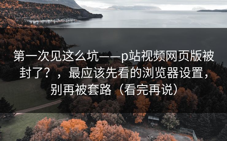 第一次见这么坑——p站视频网页版被封了?,最应该先看的浏览器设置,别再被套路(看完再说) 第一次见这么坑——p站视频网页版被封了?,最应该先看的浏览器设置,别再被套路(看完再说)