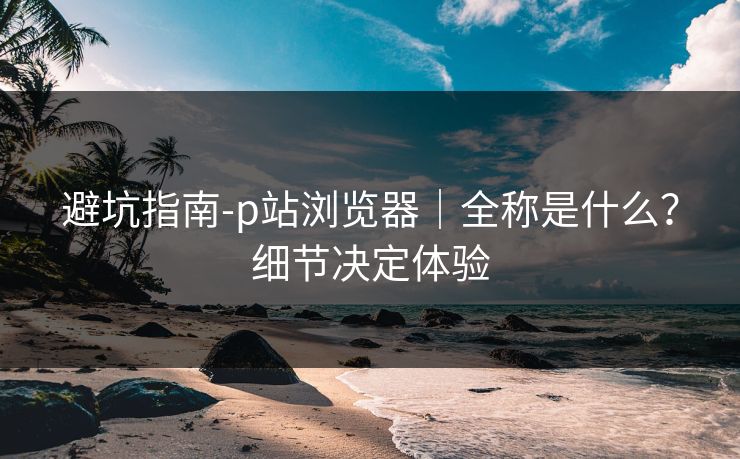 避坑指南-p站浏览器|全称是什么?细节决定体验 避坑指南-p站浏览器|全称是什么?细节决定体验
